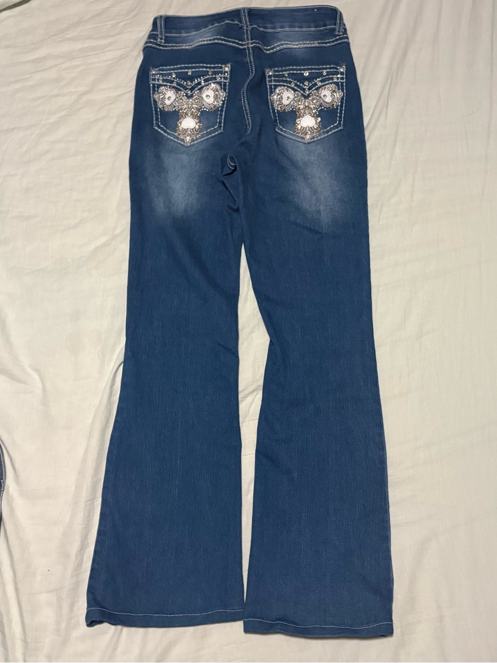 Blue Flared Jeans - Picture 2 of 2